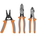 Klein Tools 9416R 1000V Insulated Plier and Wire Stripper Tool Kit with Side-Cutter, Diagonal-Cutter and Wire Stripper, 3-Piece