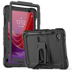 SEYMCY Case for Lenovo Tab M11 Case 11 inch 2024 (TB330FU/TB330XU), Full-Body Shockproof Case with Screen Protector, Folding Stand, Pencil Holder for Lenovo M11 Tablet Case 11", Black