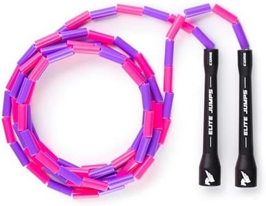 BuyJumpRopes Beaded Jump Rope - Segmented Skipping Rope for Kids - Durable Outdoor Beads