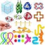 Nestling Fidget Toys Set, 30Pcs Fidget Toys Pack for Kids,Sensory Fidget Toys for Adults, Stress Reliever Anxiety Relief Sensory Squeeze Toys for ADHD Autism Special Needs