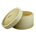 Dexam 12108608 Bamboo Steamer Set With 2 layers and Lid 20cm