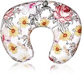 Floral Nursing Pillow Cover, Breastfeeding Pillow Slipcover for Baby Girls, Soft Snug Fits On Newborn Feeding Pillow Case