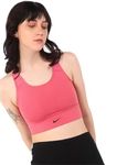 Nike Women's Polyester Wire Free Sports Bra (CZ4497-622_ARCHAEO PINK/BLACK_S)