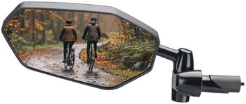 ROCKBROS Bike Mirror for Handlebar, 360°Adjustable Safety Bicycle Rear View Mirror, Anti-glare Blue Len, Cycling Accessories