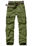 Jessie Kidden Women's Combat Cargo Trousers Camo Camouflage Army Military Tactical Work Pants #2083-Army Green-34