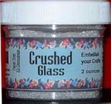 Crushed Glass Clear Sparkling German Glass - Great for Crafts, Fingernails, Home Decor and More! 2 Ounces. (The Additional Pictures Show This Crush Glass Used in 3D Paper Tole Craft Pictures)