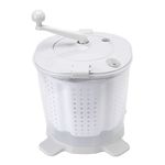 Nordic Grey Portable Hand, Portable Washers Dryers Crank Washing Machine Manual Washing Machine Spin Dryer Home Apartments Dorms Camping Supplies