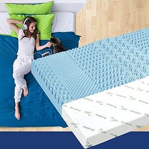 STARRY EUCALYPT Queen Size Memory Foam Mattress Topper Cool Gel Infused 7 Zone Design 8cm Thick with Bamboo Fabric Cover Beddings Bed Mat Pad with 8-Year Warranty, More Choices