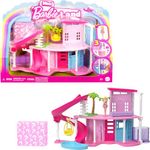 Barbie Mini Barbieland Dollhouse Double Decker for Mini Figures with Blonde Little Doll and Surprise Accessories, Toy +4 Years Old (HYF45)
