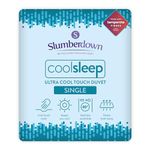 Slumberdown Luxury Cooling Blanket Single - Duvet Keeps you 2X Cooler, Lightweight Breathable & Ultracool Bed Blanket for Hot Sleepers & Summer Night Sweats - Hypoallergenic, Washable (135 x 200cm)