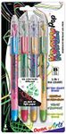 Pentel Arts Krazy Pop Iridescent Gel Pen, (1.0mm) Bold Line, Assorted Ink (Xc/BD/CP/DG), 4-PK (K91PABP4M3)