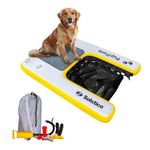 SOLSTICE Inflatable Pup Plank, Dog Water Ramp for Boats & Docks, Mini, 30 lb Capacity - Floating Platform for Pets for Lake, River, Beach & Swimming Pool, Includes Pump, Patent-Protected Design