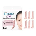 Schick Hydro Silk Dermaplaning Wand Refill Blades — Dermaplaning Refills, 6 Refills, Professional Style