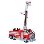 Paw Patrol, Marshall’s Transforming Movie City Fire Truck with Extending Ladder, Lights and Sounds and Collectible Action Figure, Kids’ Toys for Ages 3 and up