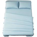 Sonoro Kate Bed Sheet Set Super Soft Microfiber 1800 Thread Count Luxury Egyptian Sheets 16-Inch Deep Pocket，Wrinkle and Hypoallergenic-4 Piece (Spa Blue, Queen)