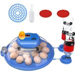 DETODDA Incubators for Hatching Eggs, Eggs Incubator with Automatic Egg Turning and Auto Water Adding with Egg Candle, Incubator for Chicken Eggs with 2 Egg Trays