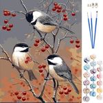 ABEUTY DIY Paint by Numbers for Adults Beginner - Flowers and Birds of Living Room 16x20 inches Number Painting