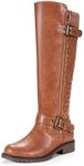 Jeossy Women's Riding Boots, Knee High Boot, 945 - Brown, Size 7 US - Knitting Wool Calf (DJY945 Brown 07)