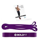 Boldfit Natural Rubber Heavy Resistance Band For Workout Set Exercise&Stretching Pull Up Bands For Home Exercise For Gym Men&Women Resistance Bands Loop Bands Toning Bands Purple (30-45 Kg)