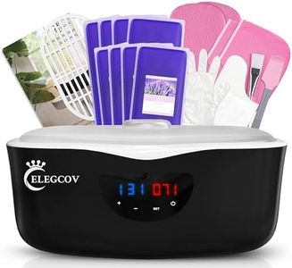 Paraffin Wax Machine for Hand and Feet - ELEGCOV Paraffin Wax Warmer with 8 Packs Lavender Bath Wax Refills Kit，Hand and Foot Moisturizing Care Kit, 4000ml Fast Meltdown Parafin Hot Wax Machine