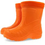 EVA Light Kids Girls Wellington Boots Rainy Snow Wellies flace linners 5 UK Toddler to 2 UK Junior (Orange, uk_footwear_size_system, little_kid, numeric, medium, numeric_5)