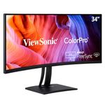 ViewSonic VP3481a 34-inch WQHD Curved Professional Monitor with 100% sRGB, Delta E<2, Hardware Calibration, HDR10 support, USB Type-C, HDMI, DisplayPort for Graphic Design, Photography & Video Editing