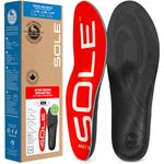SOLE Active Medium Plantar Fasciitis Insoles, Men & Women - Arch Support Inserts for Foot Health and Heel Pain Relief, Orthotic Shoe Inserts - Multiple Sizes, Red, Mens Size 11 / Womens Size 13