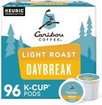 Caribou Coffee Daybreak Morning Blend, Rainforest Alliance, Light Roast Coffee, 96 count