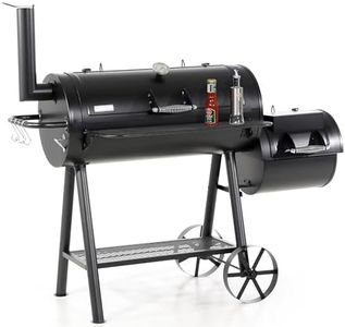 Captiva Designs Heavy Duty Outdoor Smoker,Extra Large Cooking Area(941 sq.in. in Total) Offset Smoker, Best Charcoal Smoker and Grill Combo for Outdoor Garden Patio and Backyard Cooking