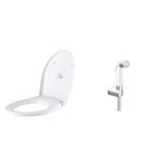 Kohler Brive Toilet Seat Slow Close - Oval Shaped in White - Toilet Seat for Bathroom - High Gloss F