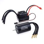 DollaTek Waterproof 3650 3900KV Brushless Motor with 60A ESC for 1/10 RC Car Truck Toy