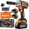 MAGSEN 1/2 inch Cordless Impact Wrench, 900Ft-lbs (1200N.m) High Torque Brushless Impact Gun,3800RPM,2x4000mAh Battery, 5 Sockets,LED Light,Electric Impact Motor Variable Speeds for Car/Mower/Pickup