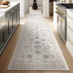 Phantoscope Vintage Collection Area Rug - Living Room Rug Floral Design Washable Rug Boho Rugs Non-Slip for Bedroom Dining Room, Low-Pile Floor Carpet Distressed Accent Rug