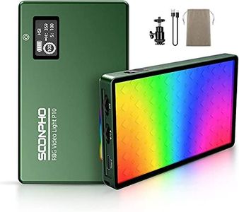 Panel LED RGB para Cámara, LED Vídeo RGB con 4000mAh Batería, 2500-8500K Luces Fotografia Portatiles para Videocámaras DSLR, CRI 97+, Luz LED Fotografía