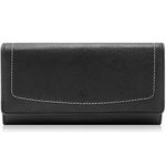 Leather Clutch Wallets for Women Accordion - RFID Womens Wallet Organizer Gifts for Women