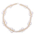 Aaishwarya Faux Pearls Headband/Bridal Headwear Handmade Alloy Hair Accessories Alloy for Women and Girls