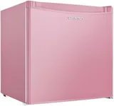 Upstreman 1.7 Cu.ft Mini Fridge with Freezer, Dorm Essentials, Adjustable Thermostat, Energy Saving, Low Noise, Single Door Compact Refrigerator for Dorm, Office, Bedroom, Pink-FR17