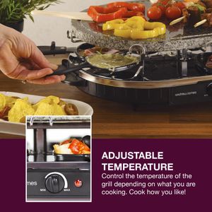 Andrew James Raclette Grill – 8-Pan Tabletop Party Grill