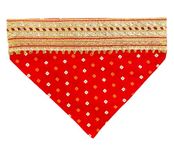 For The Fur Kids Dog Bandana for Navratri and Diwali: Traditional Bandana for Pets