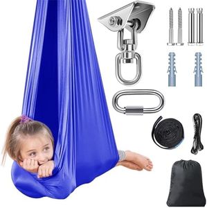 Sensory Swing for Kids - Outdoor & Indoor Swing for Kids - Sensory Swing for Adults with 360° Swivel Hanger, Machine Washable for Kids with Sensory Processing Disorder,ASD,ADHD, Holds Up to 220lb