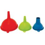 Starfrit Set of 3 Silicone Funnels - Different Sizes for Filling Bottles and Jars - Heat Resistant - Dishwasher Safe