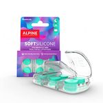 Alpine SoftSilicone Moldable Silicone Putty Ear Plugs - Noise Reducing Earplugs for Sleeping, Swimming, & Concentrating - Comfortable Snoring Solution - 28dB - 6 Pack Silicone Ear Plugs