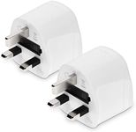 kwmobile 2x Travel Adapter for Type G Sockets - Travel Adapter For UK, Dubai, Kenya, Malaysia, Malta, Mauritius, Cyprus, Hong Kong, Seychelles Sockets