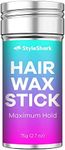 StyleShark Non-Greasy Hair Wax Stick for Styling Flyaways and Frizz - 2.7 oz Wax for Edge Control on Wigs and Hair