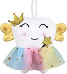 Xunboo Cute Tooth Fairy Pillow with Wings and Colorful Skirt Tooth Fairy Doll with Pocket on Back Toothfairy Keepsake Gift for Girl and Boys