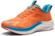 ALLSWIFIT Men's Running Tennis Shoes FlyLife Athletic Gym Workout Cross Training Comfortable Breathable Walking Sneakers,Size 9.5,Orange,SARR021M