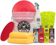 Chemical Guys HOL132 Clean & Shine Car Wash Bucket Starter Kit - Safe for Cars, Trucks, Motorcycles, SUVs, Jeeps, RVs & More (11 Items, Including 4 16oz. Car Detailing Chemicals)