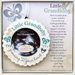 Little Grandbaby Growing In Your Heart Ultrasound Photo Ornament and Poem (Ornament Boxed w/ Poem)