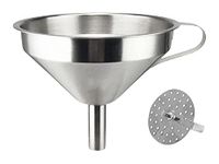 Dynore Stainless Steel Multipupose Funnel With Detachable Strainer/Filter For Cooking Oil