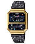 G-Shock Men's A100WEPC-1B Pac Man Vintage Watch, Gold/Black